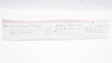 BD 381534 Insyte Autoguard Shielded I.V. Cath. 20Ga x 1.16inch